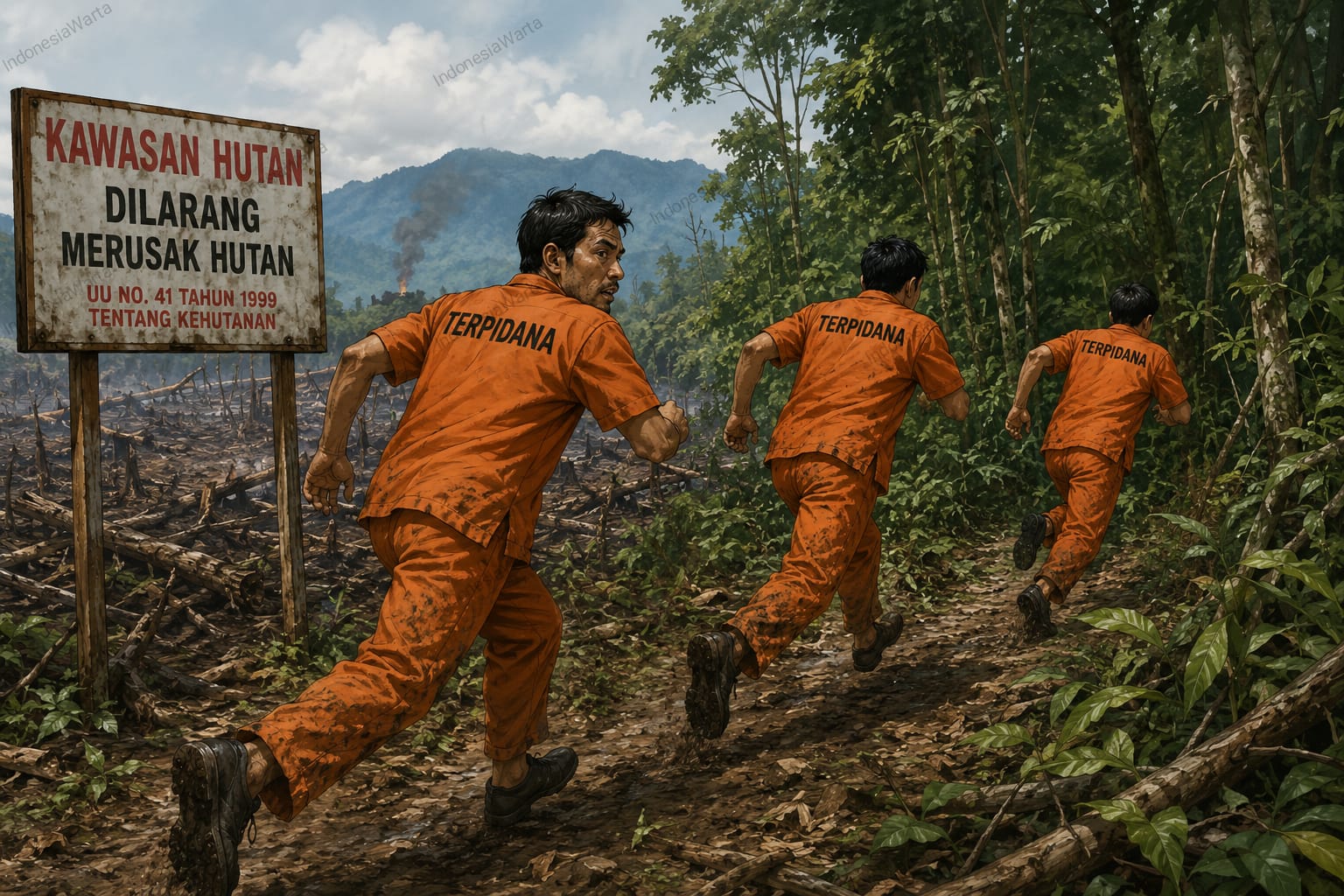 Terpidana Perusakan Hutan Jadi Buronan, Akademisi Soroti Kelalaian Hakim dan Jaksa